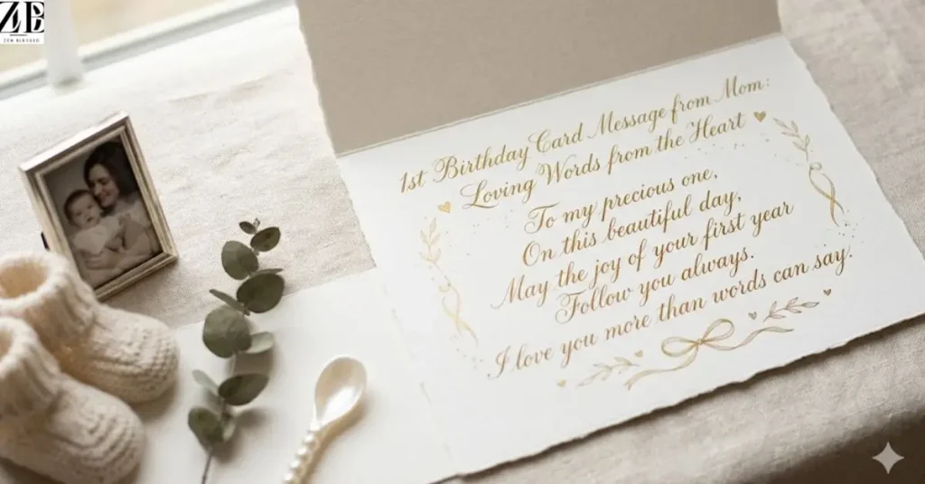 1st Birthday Card Message from Mom Loving Words from the Heart