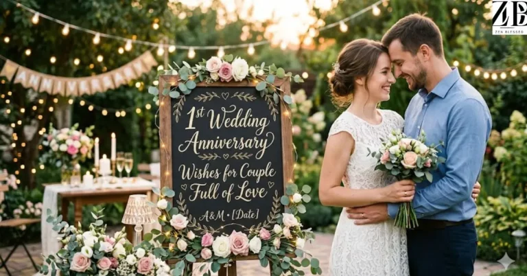 1st Wedding Anniversary Wishes for Couple Full of Love