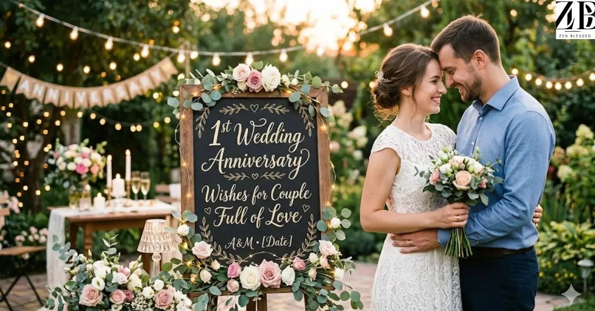 1st Wedding Anniversary Wishes for Couple Full of Love