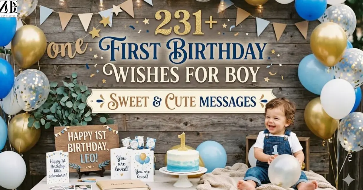 231+ First Birthday Wishes for Boy Sweet & Cute Messages