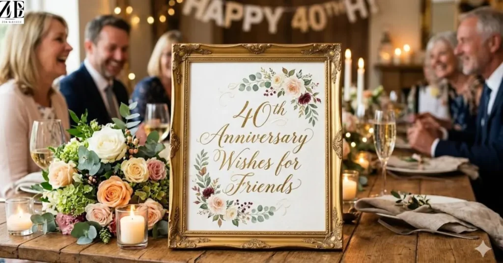40th Anniversary Wishes for Friends
