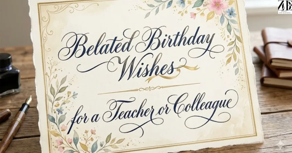 Belated Birthday Wishes for a Teacher or Colleague