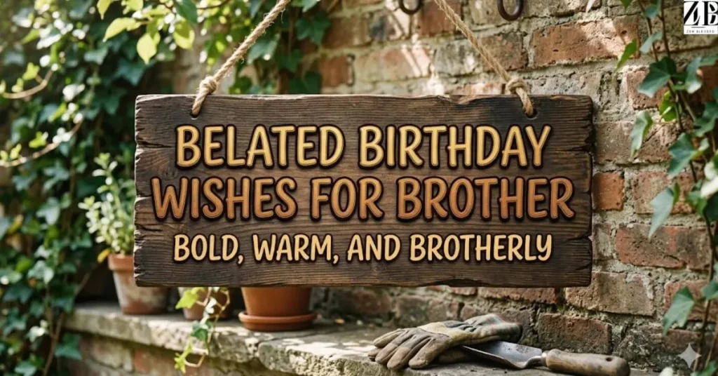 Belated Birthday Wishes for Brother Bold, Warm, and Brotherly