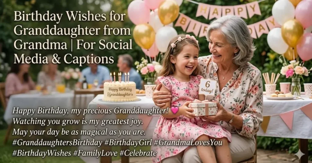 Birthday Wishes for Granddaughter from Grandma For Social Media & Captions