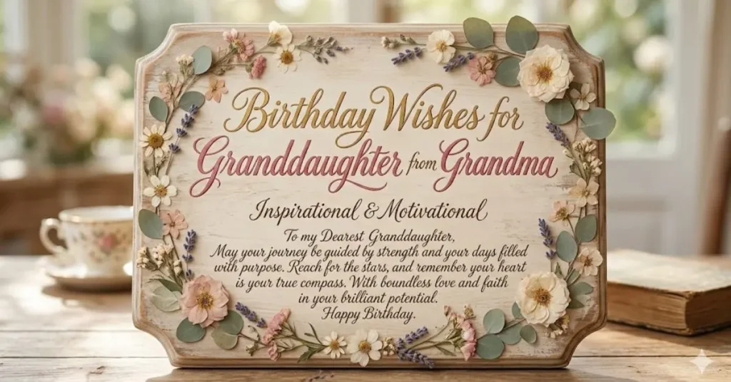 Birthday Wishes for Granddaughter from Grandma Inspirational & Motivational