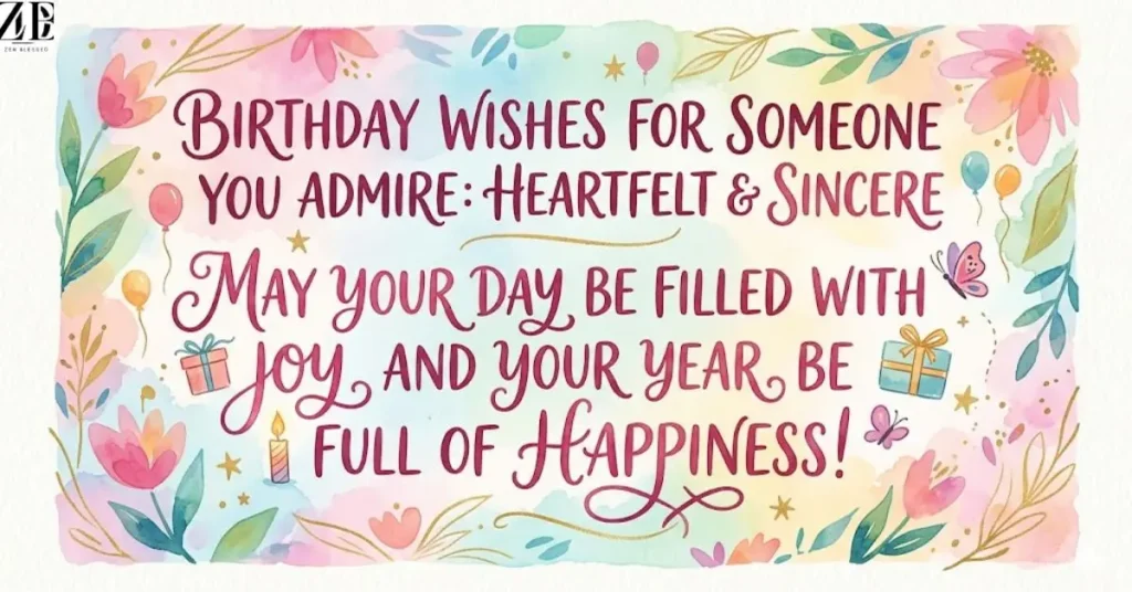 BIRTHDAY WISHES FOR SOMEONE YOU ADMIRE: HEARTFELT & SINCERE 