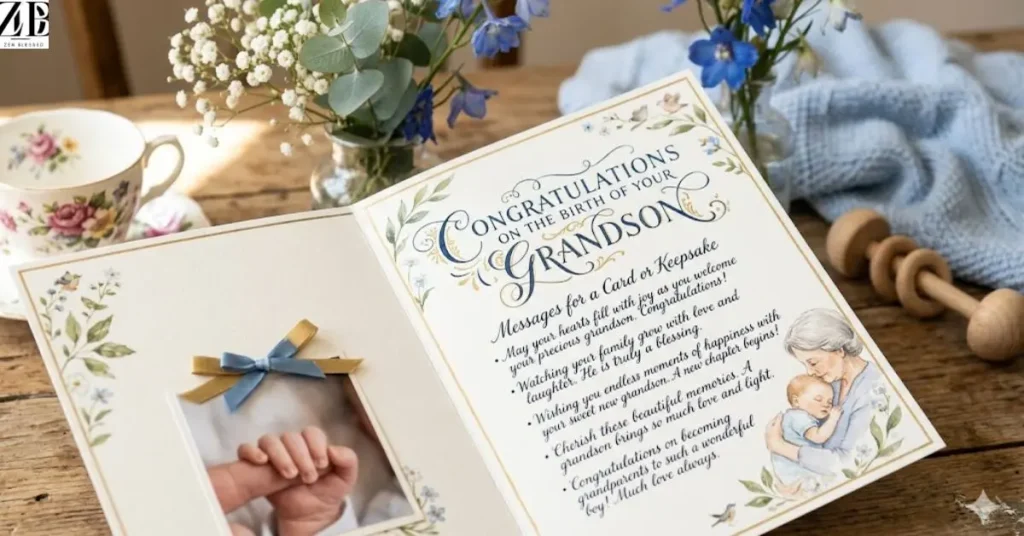 Congratulations on the Birth of Your Grandson Messages for a Card or Keepsake