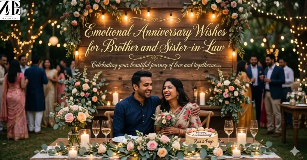 Emotional Anniversary Wishes for Brother and Sister-in-Law