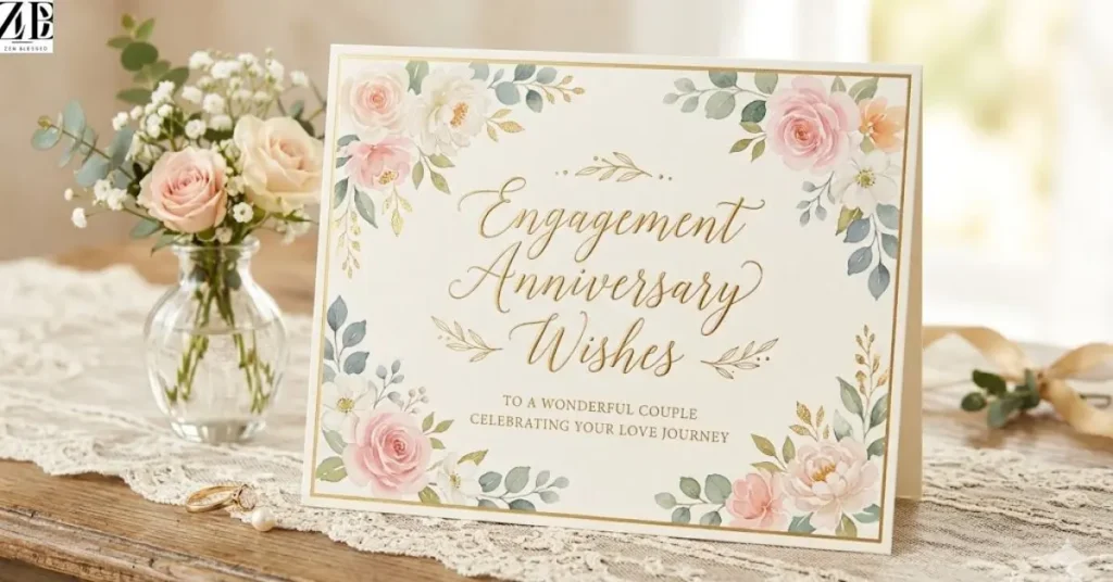 Engagement Anniversary Wishes for Greeting Cards