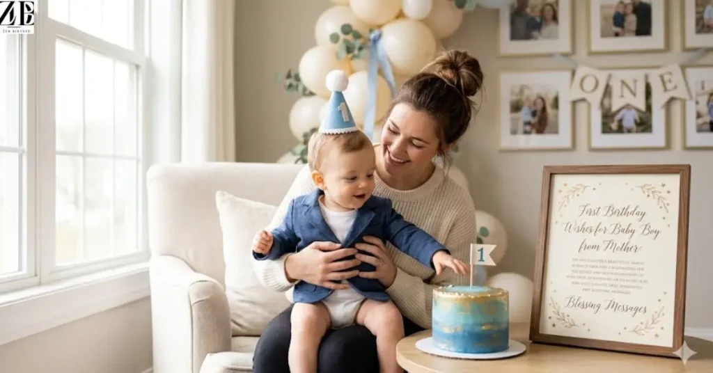 First Birthday Wishes for Baby Boy from Mother Blessing Messages