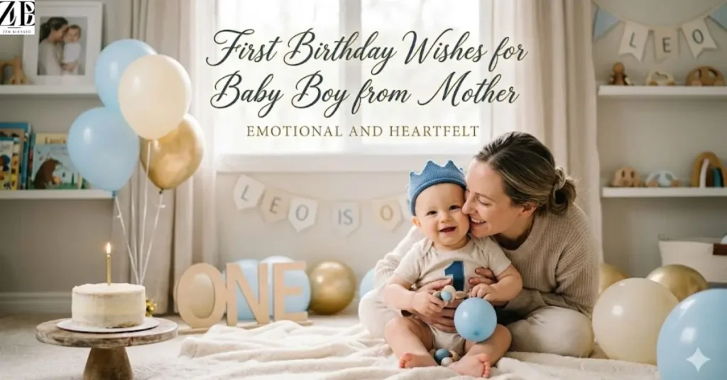 First Birthday Wishes for Baby Boy from Mother Emotional and Heartfelt