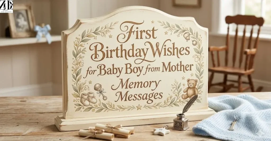 First Birthday Wishes for Baby Boy from Mother Memory Messages