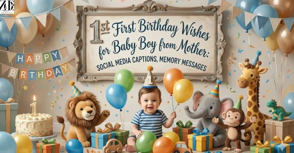 First Birthday Wishes for Baby Boy from Mother Social Media Captions