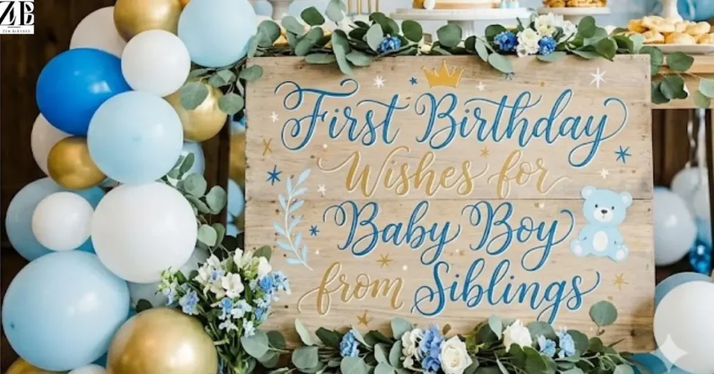 first-birthday-wishes-for-baby-boy-from-siblings First Birthday Wishes for Baby Boy from Siblings