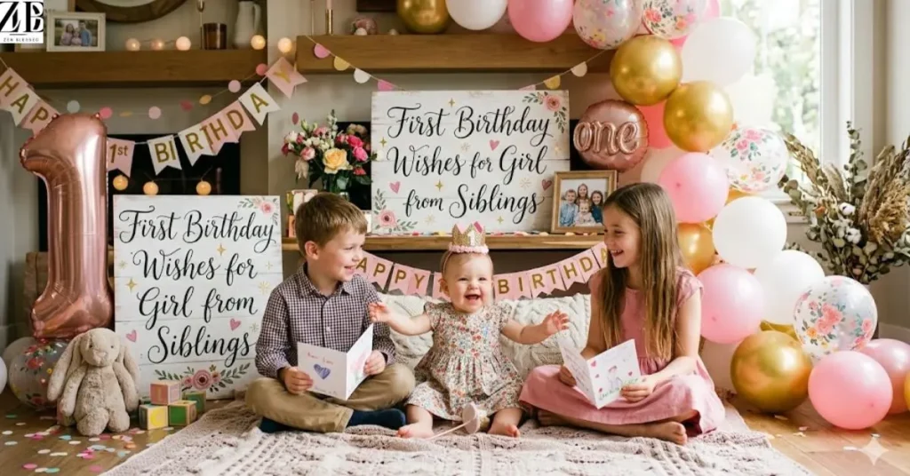 first-birthday-wishes-for-girl-from-siblings First Birthday Wishes for Girl from Siblings