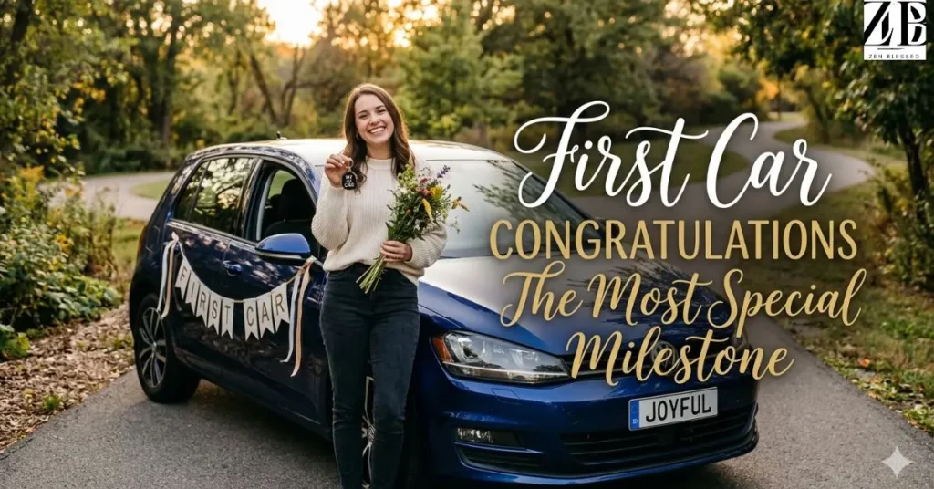 First Car Congratulations The Most Special Milestone