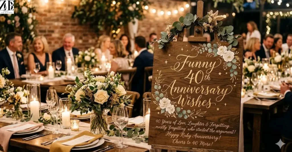 Funny 40th Anniversary Wishes