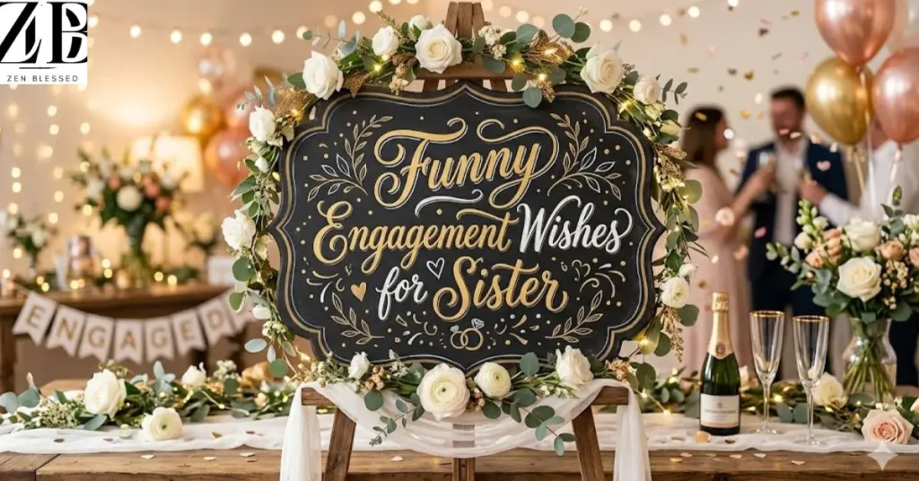 Funny Engagement Wishes for Sister