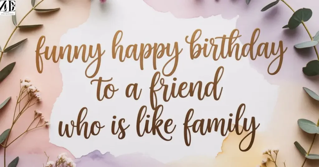 Funny Happy Birthday to a Friend Who Is Like Family