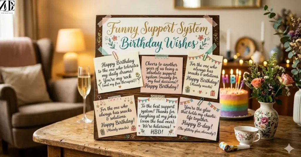 Funny Support System Birthday Wishes
