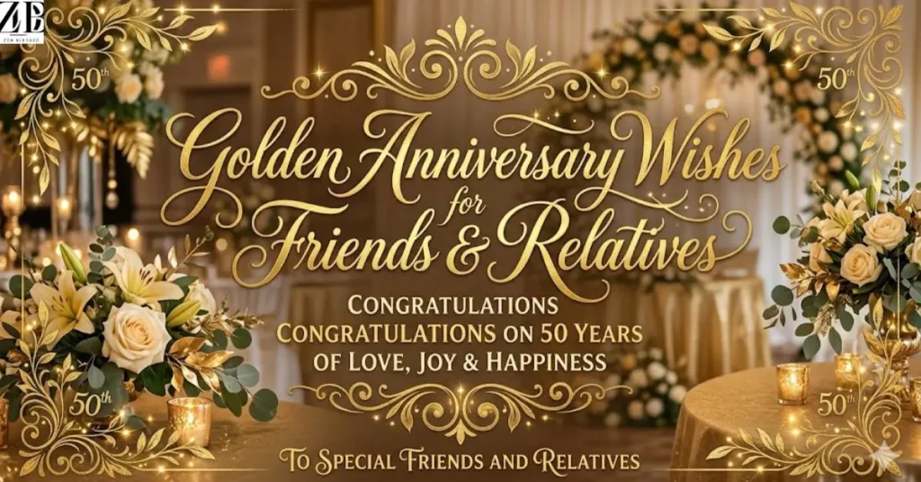 Golden Anniversary Wishes for Friends & Relatives