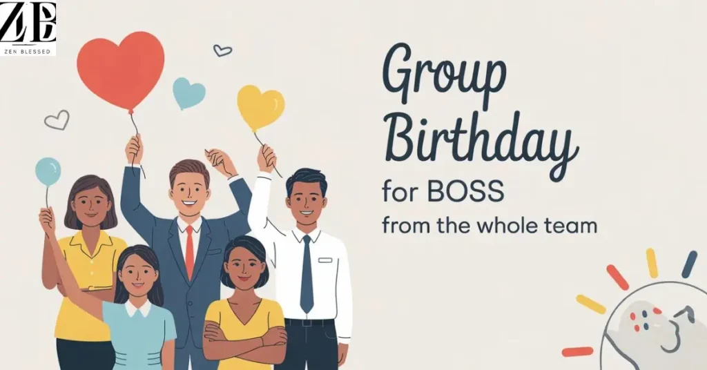 Group Birthday Wishes for Boss from the Whole Team