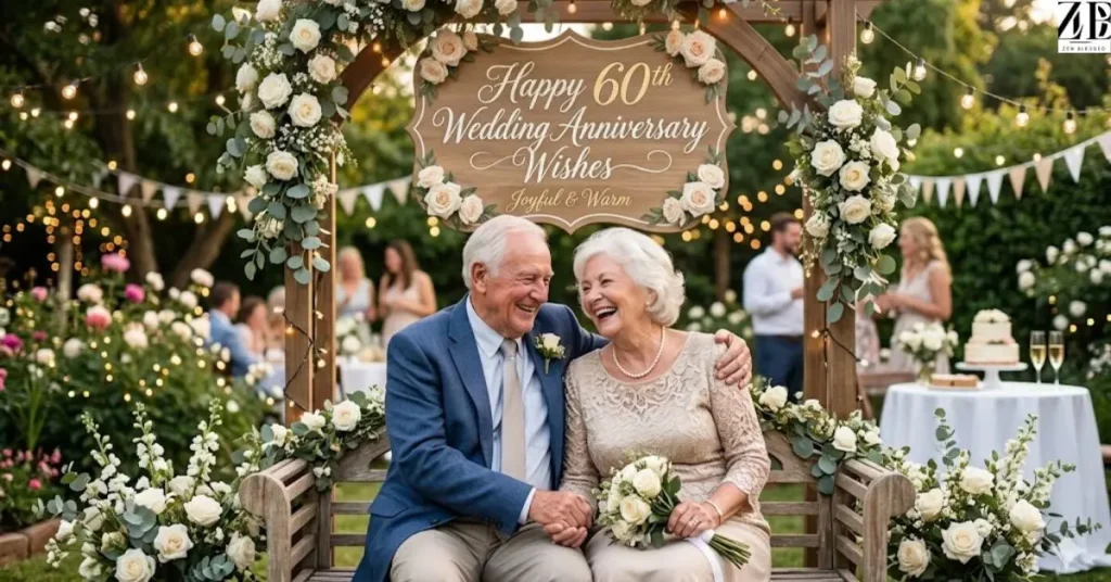 Happy 60th Wedding Anniversary Wishes  Joyful & Warm