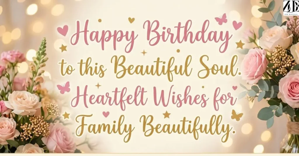 Happy Birthday to this Beautiful Soul Heartfelt Wishes for Family