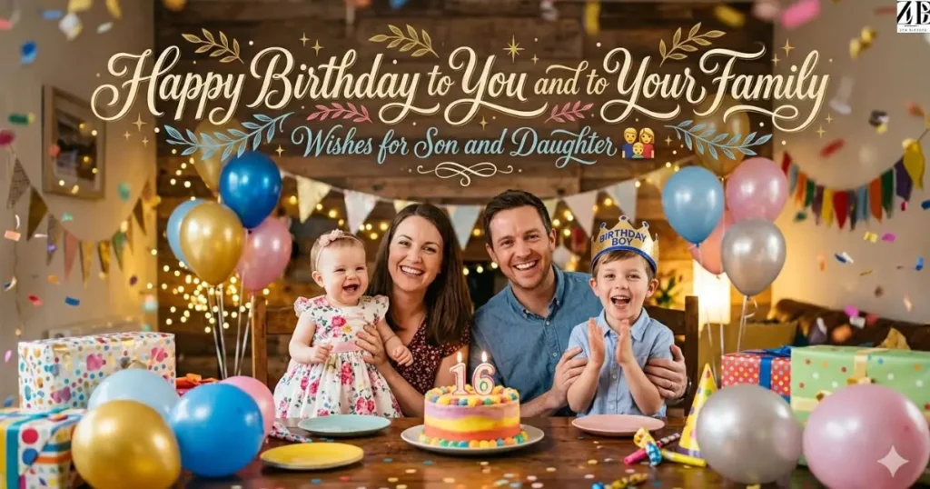 Happy Birthday to You and to Your Family Wishes for Son and Daughter