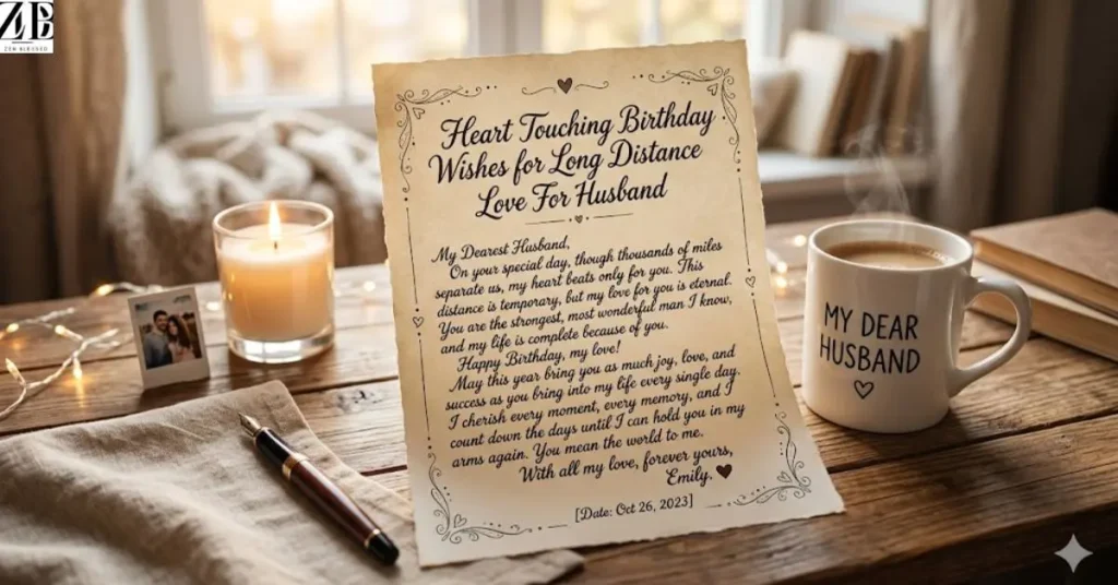 Heart Touching Birthday Wishes for Long Distance Love For Husband