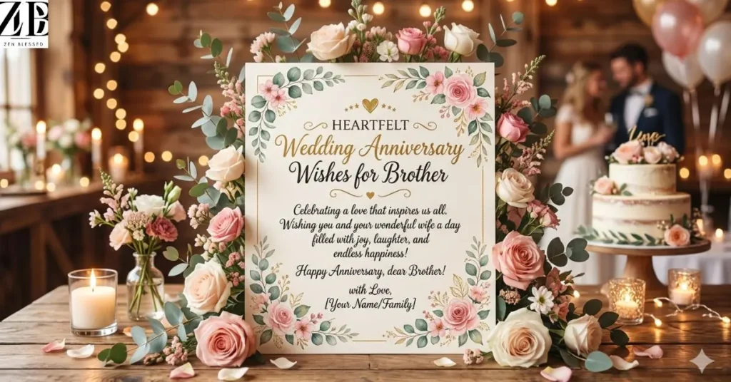 Heartfelt Wedding Anniversary Wishes for Brother