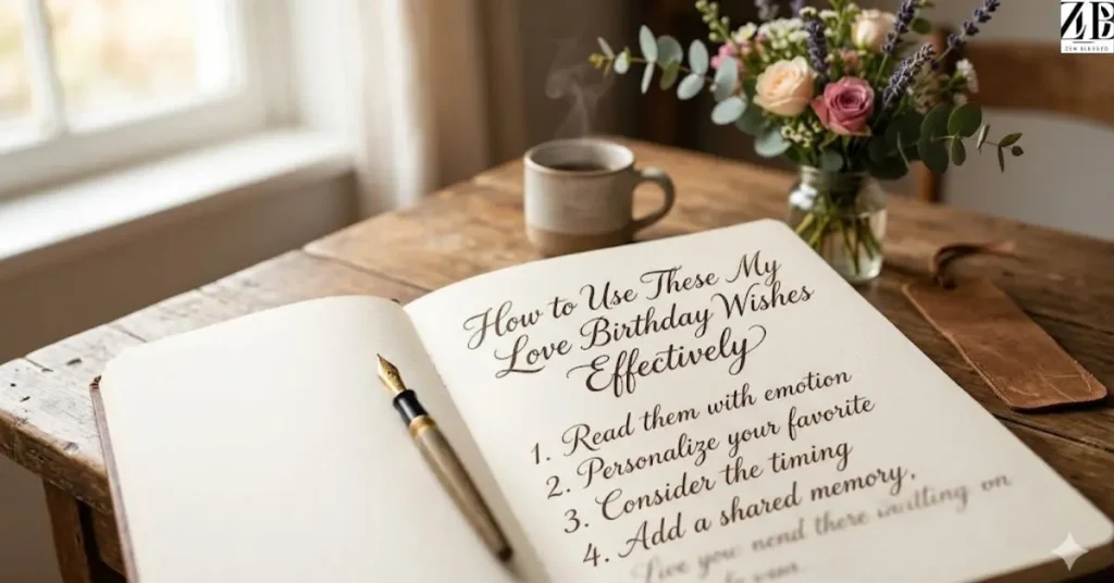How to Use These My Love Birthday Wishes Effectively