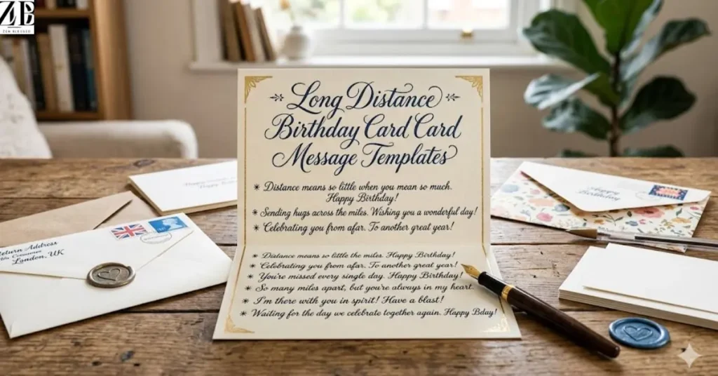 Long Distance Birthday Card Message Templates