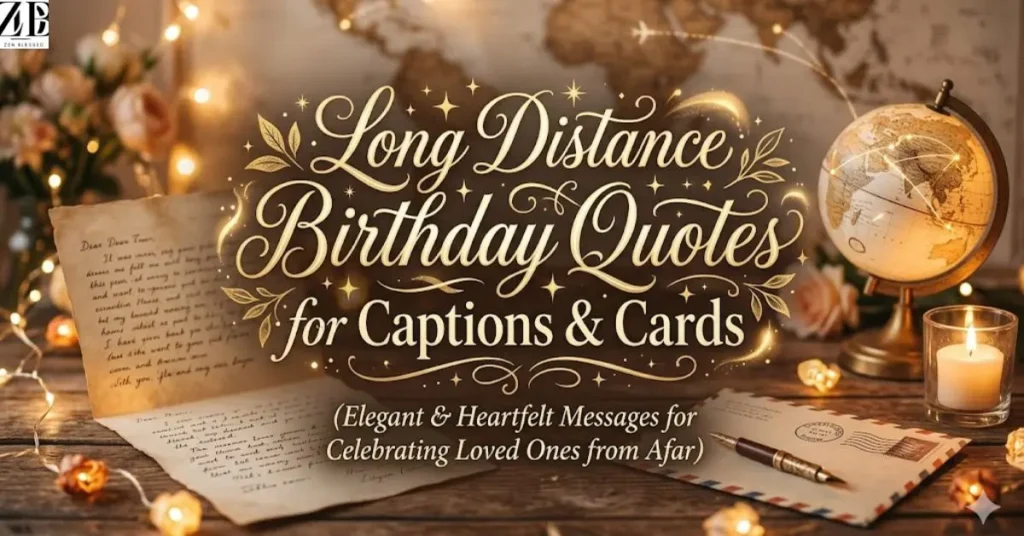 Long Distance Birthday Quotes for Captions & Cards