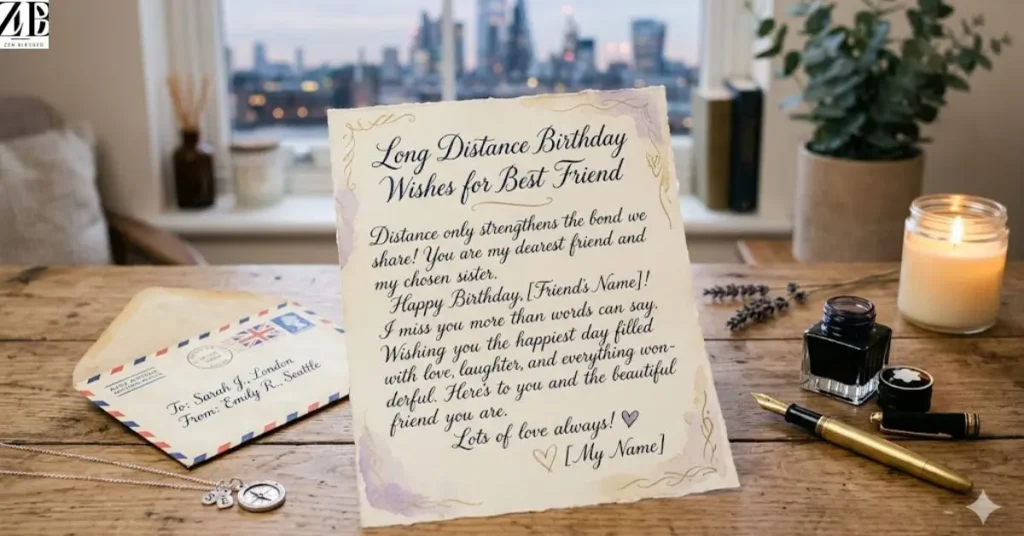Long Distance Birthday Wishes for Best Friend