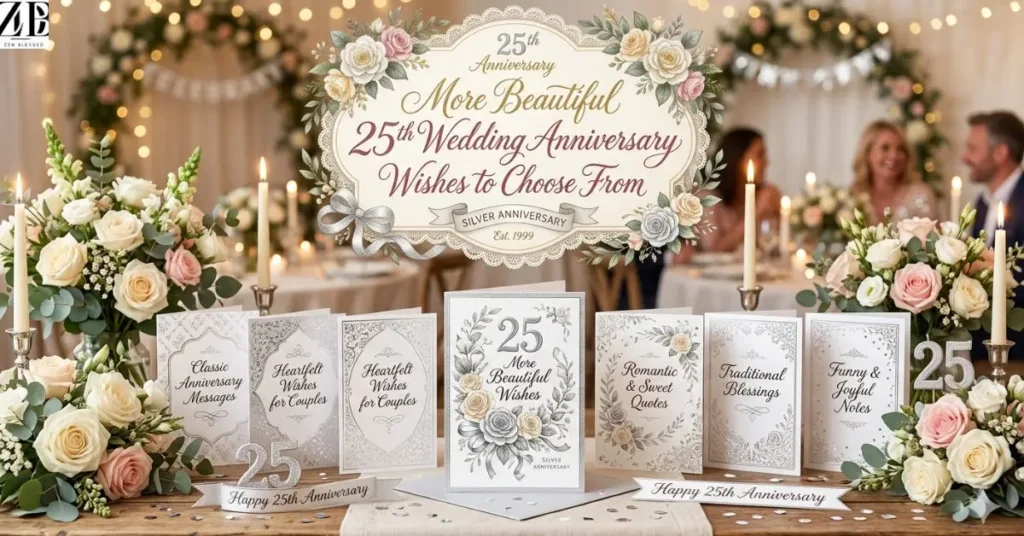 More Beautiful 25th Wedding Anniversary Wishes to Choose From