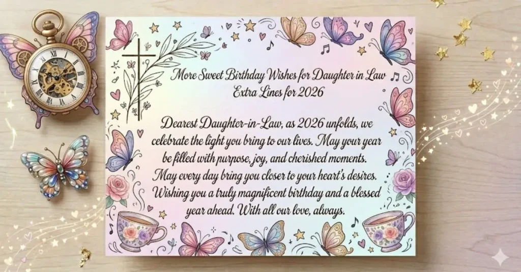 More Sweet Birthday Wishes for Daughter in Law Extra Lines for 2026