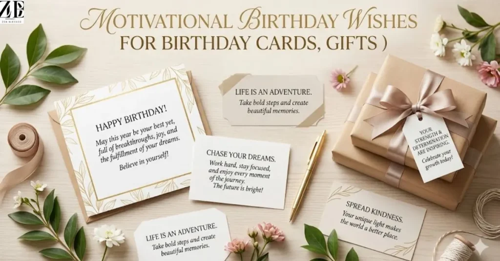 MOTIVATIONAL BIRTHDAY WISHES FOR BIRTHDAY CARDS, GIFTS 
