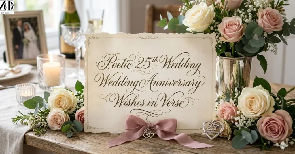 Poetic 25th Wedding Anniversary Wishes in Verse