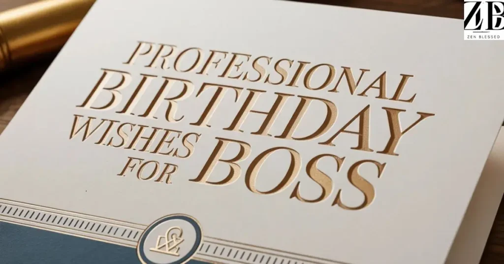 Professional Birthday Wishes for Boss