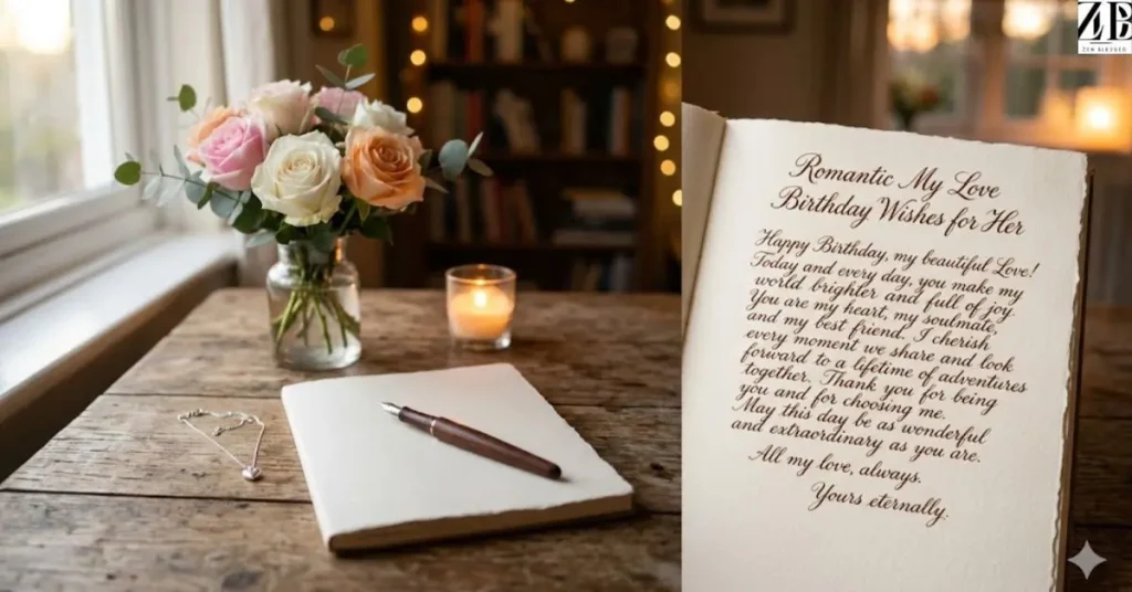 Romantic My Love Birthday Wishes for Her