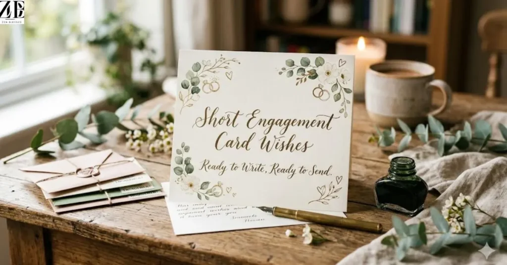 Short Engagement Card Wishes Ready to Write, Ready to Send