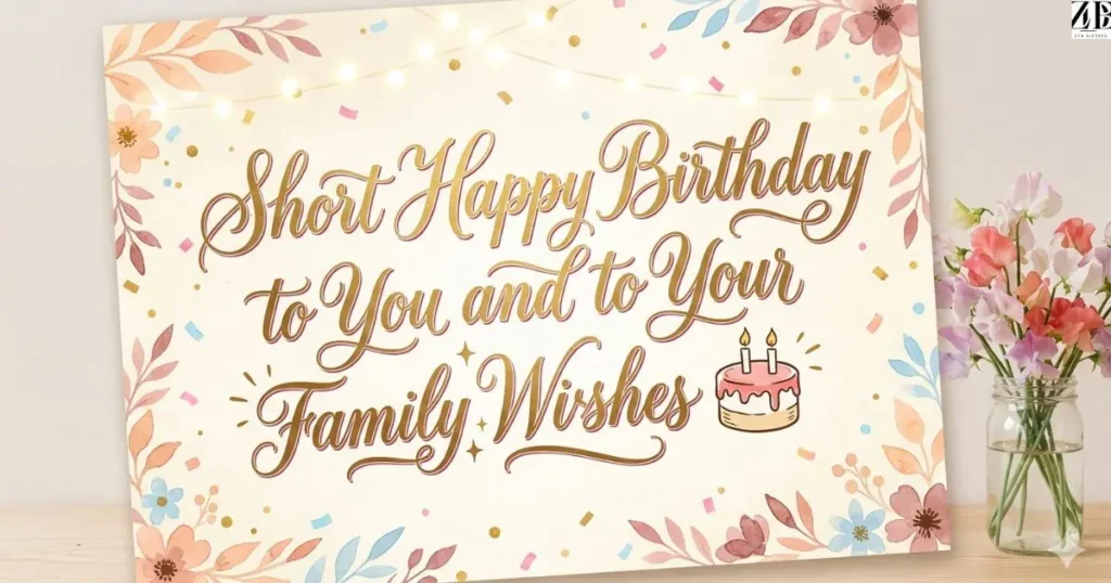 Short Happy Birthday to You and to Your Family Wishes