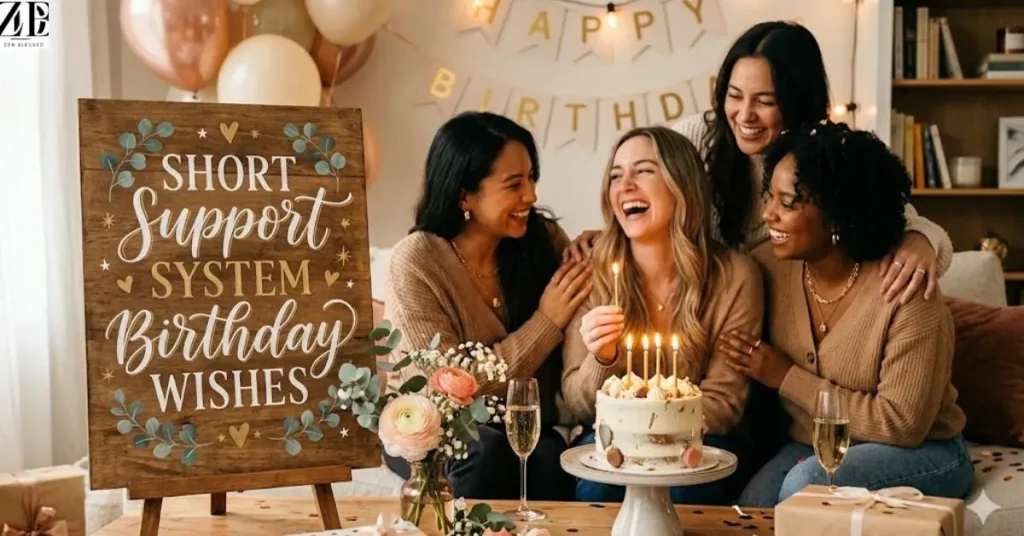 Short Support System Birthday Wishes