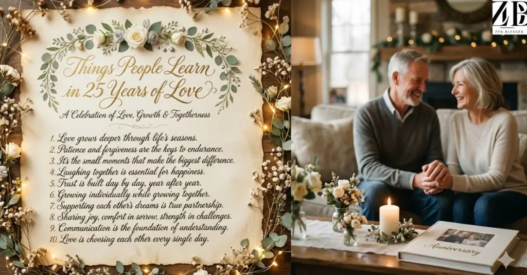 Things People Learn in 25 Years of Love