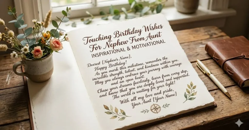 Touching Birthday Wishes for Nephew from Aunt Inspirational & Motivational