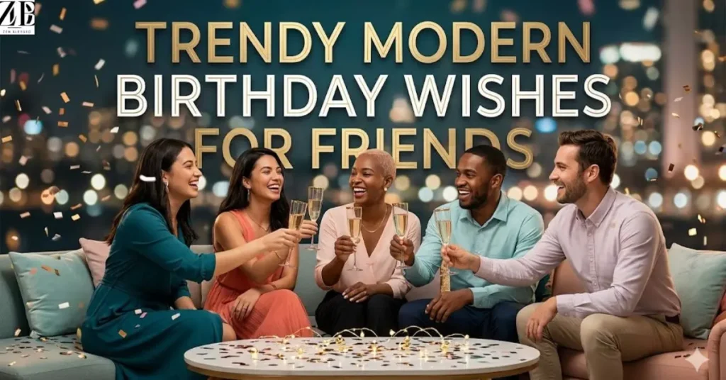 Trendy Modern Birthday Wishes for Friends
