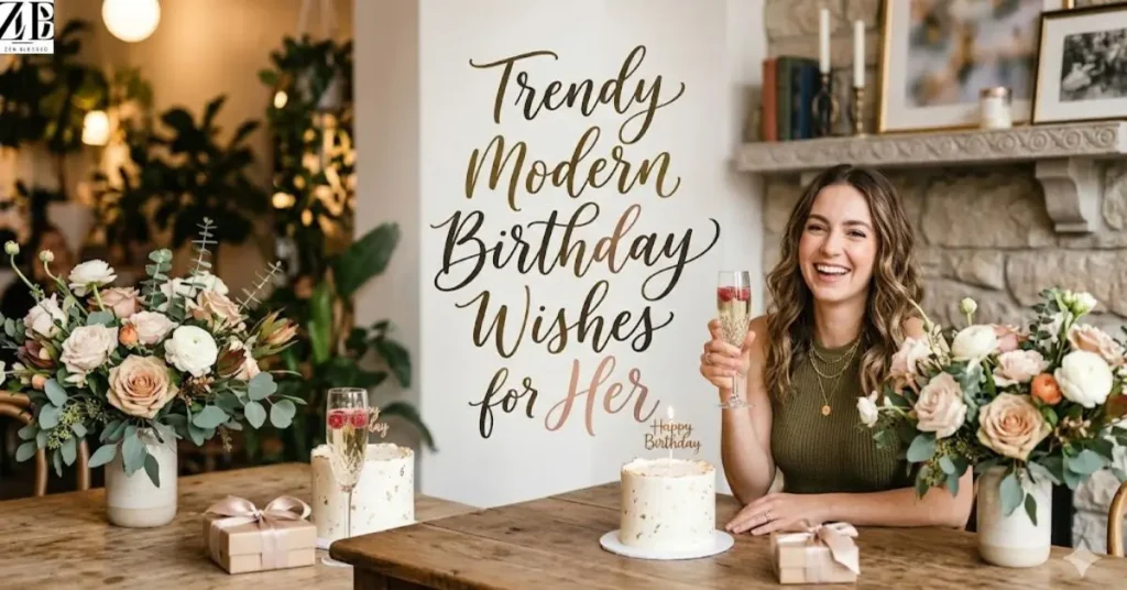 Trendy Modern Birthday Wishes for Her
