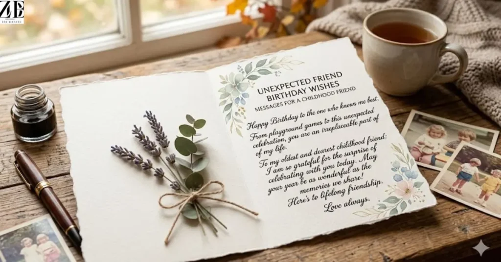Unexpected Friend Birthday Wishes Messages for a Childhood Friend