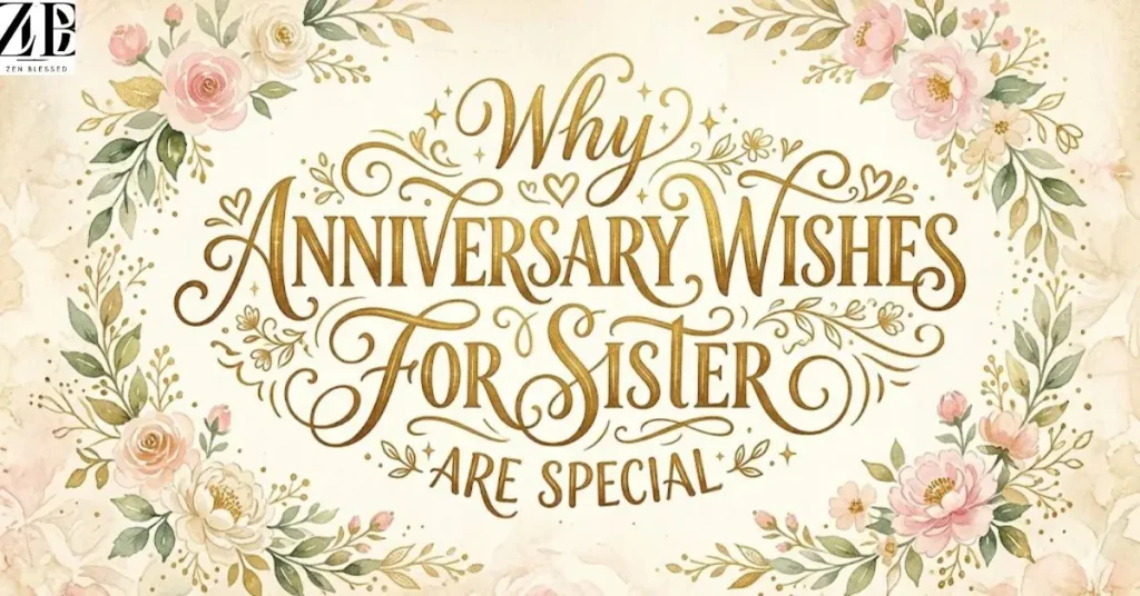 Why Anniversary Wishes For Sister Are Special